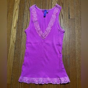 Emma & Sam Hot Pink Cotton Tank Top Small